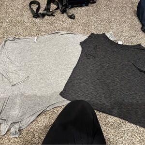 Gray and Black loose boxy fit Tops